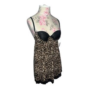 Carrie Amber Intimates Cheetah Print Babydoll size M (juniors)